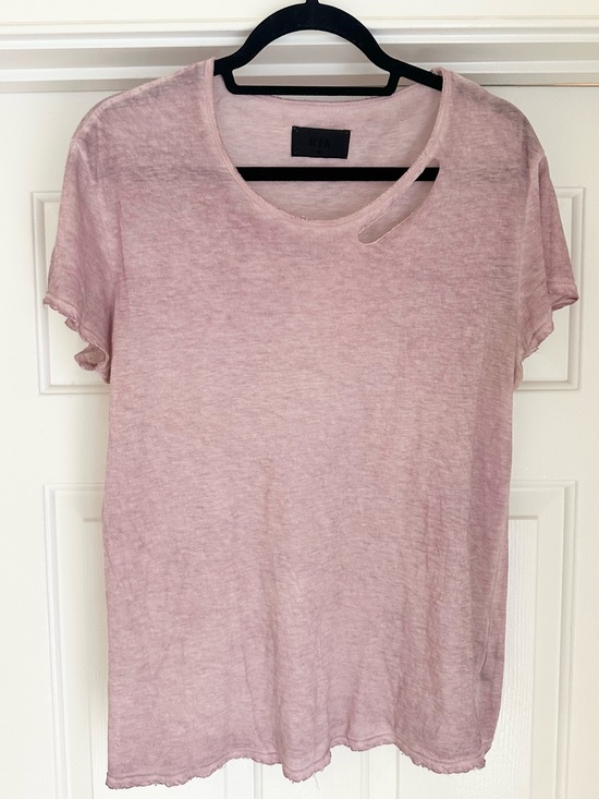 Distressed Thread RtA | Tops | Rta Distressed Cotton Tee Dusty Pink | Poshmark